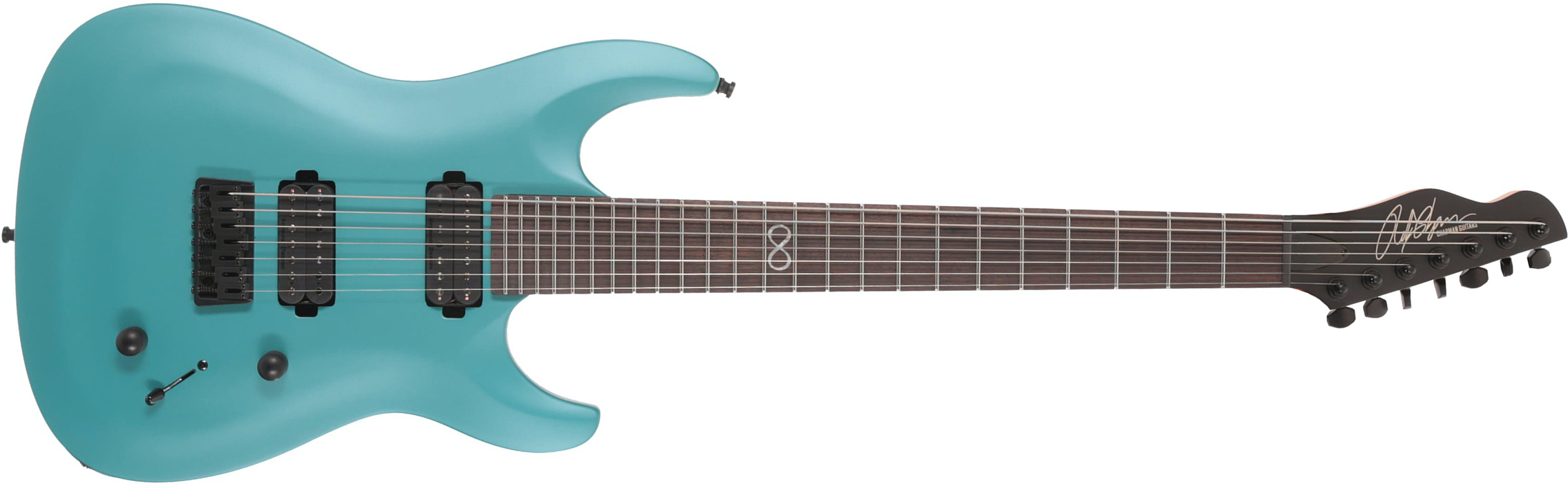 Chapman Guitars Ml1-7 Modern Pro 7c 2h Seymour Duncan  Ht Eb - Liquid Teal Metallic Satin - 7-snarige elektrische gitaar - Main picture