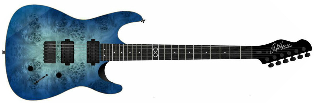 Chapman Guitars Ml1 Modern Standard V2 Ltd Hh Seymour Duncan Ht Eb - Rainstorm - Elektrische gitaar in Str-vorm - Main picture