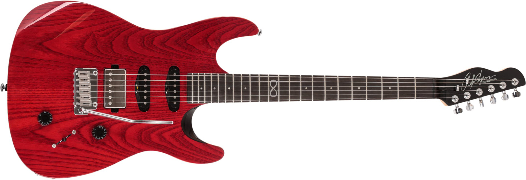 Chapman Guitars Ml1x 2022 Hss Trem Eb - Trans Deep Red - Elektrische gitaar in Strat vorm - Main picture