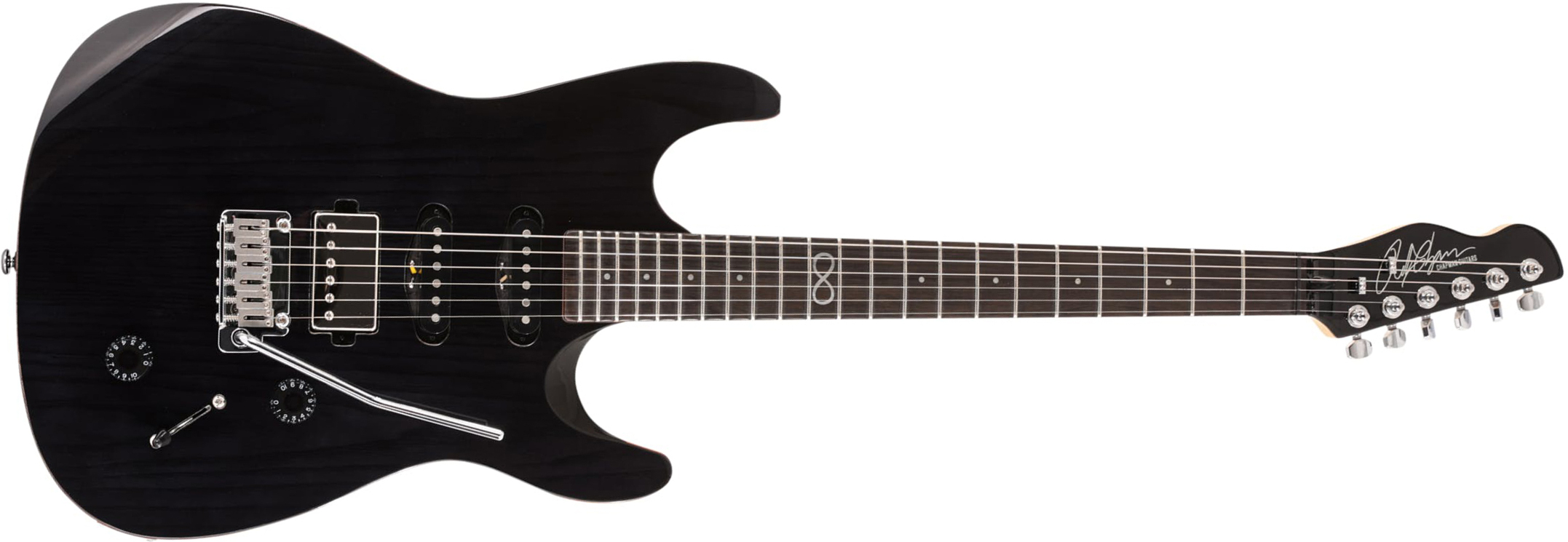 Chapman Guitars Ml1x Hss Trem Eb - Trans Black - Elektrische gitaar in Str-vorm - Main picture
