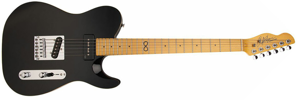 Chapman Guitars Ml3 Traditional Standard Sp90 Ht Mn - Gloss Black - Televorm elektrische gitaar - Main picture