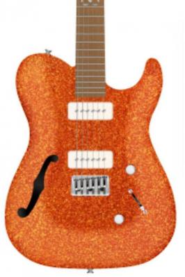 Solid body elektrische gitaar Chapman guitars ML3 Pro Traditional Semi-Hollow - Burnt orange sparkle