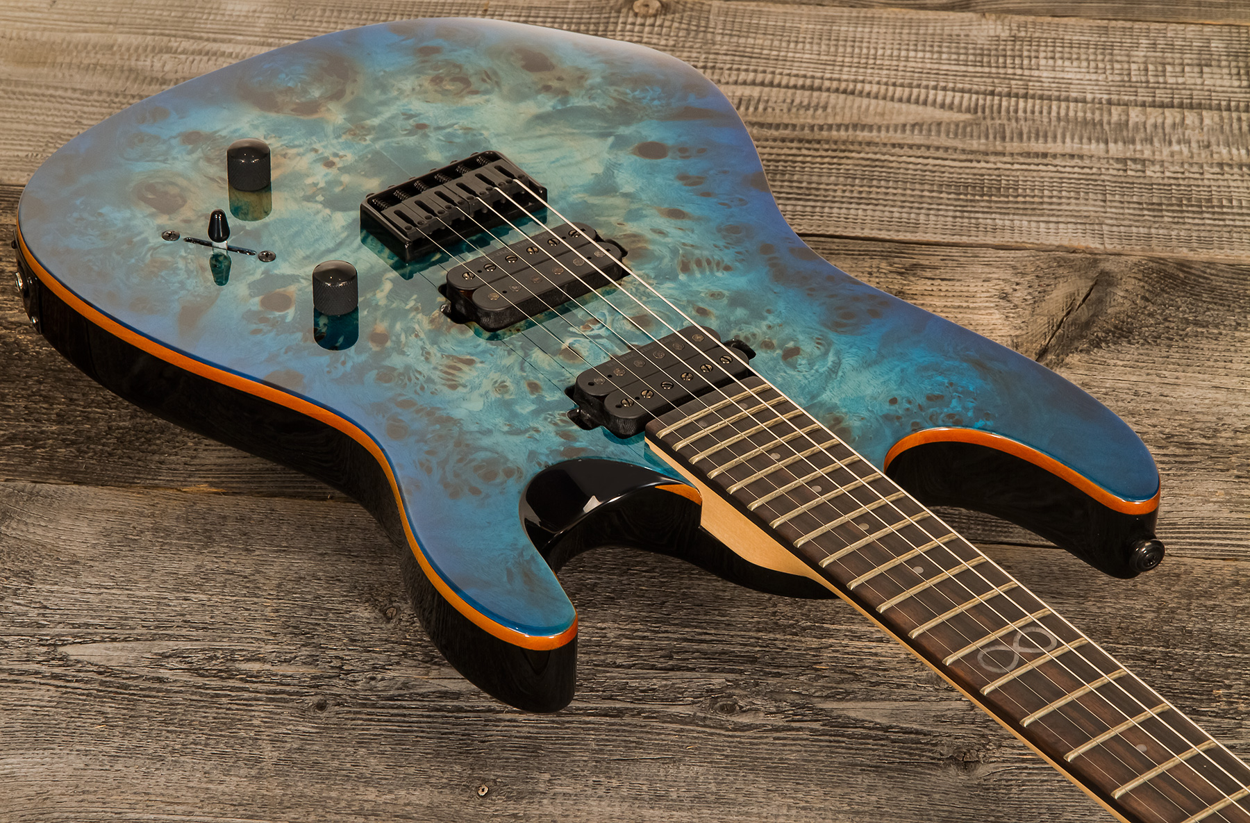 Chapman Guitars Ml1 Modern Standard V2 Ltd Hh Seymour Duncan Ht Eb - Rainstorm - Elektrische gitaar in Str-vorm - Variation 2