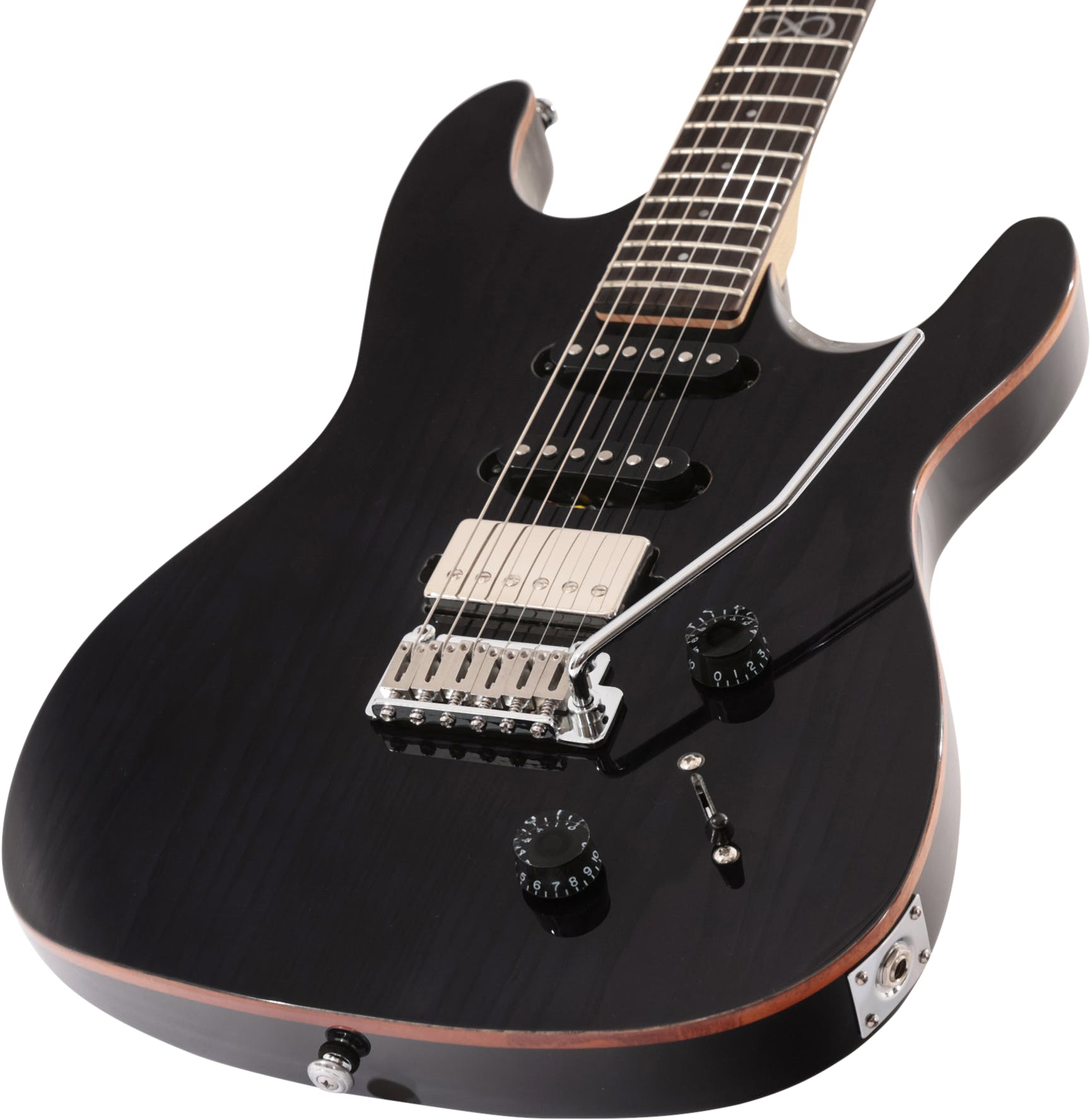 Chapman Guitars Ml1x 2022 Hss Trem Eb - Trans Black - Elektrische gitaar in Str-vorm - Variation 3