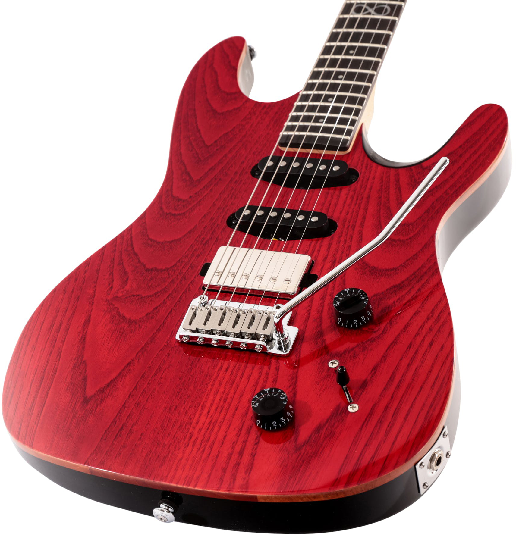 Chapman Guitars Ml1x 2022 Hss Trem Eb - Trans Deep Red - Elektrische gitaar in Strat vorm - Variation 3