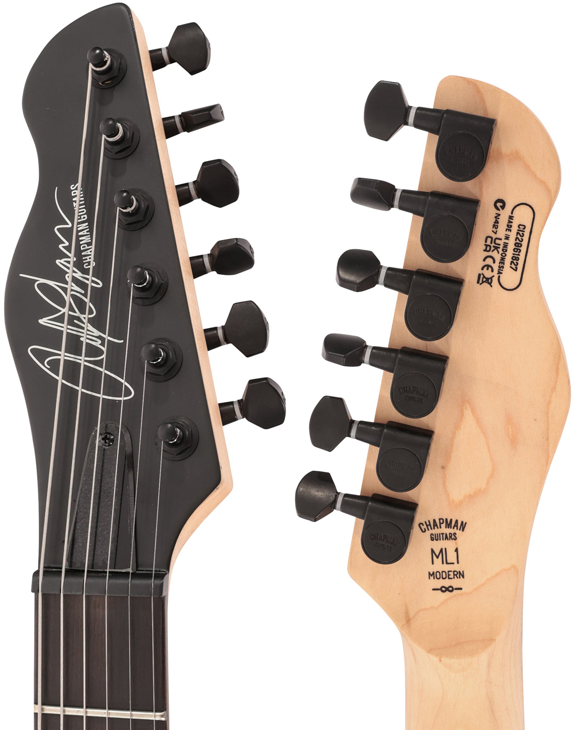 Chapman Guitars Ml1x 2022 Hss Trem Eb - Trans Black - Elektrische gitaar in Str-vorm - Variation 4