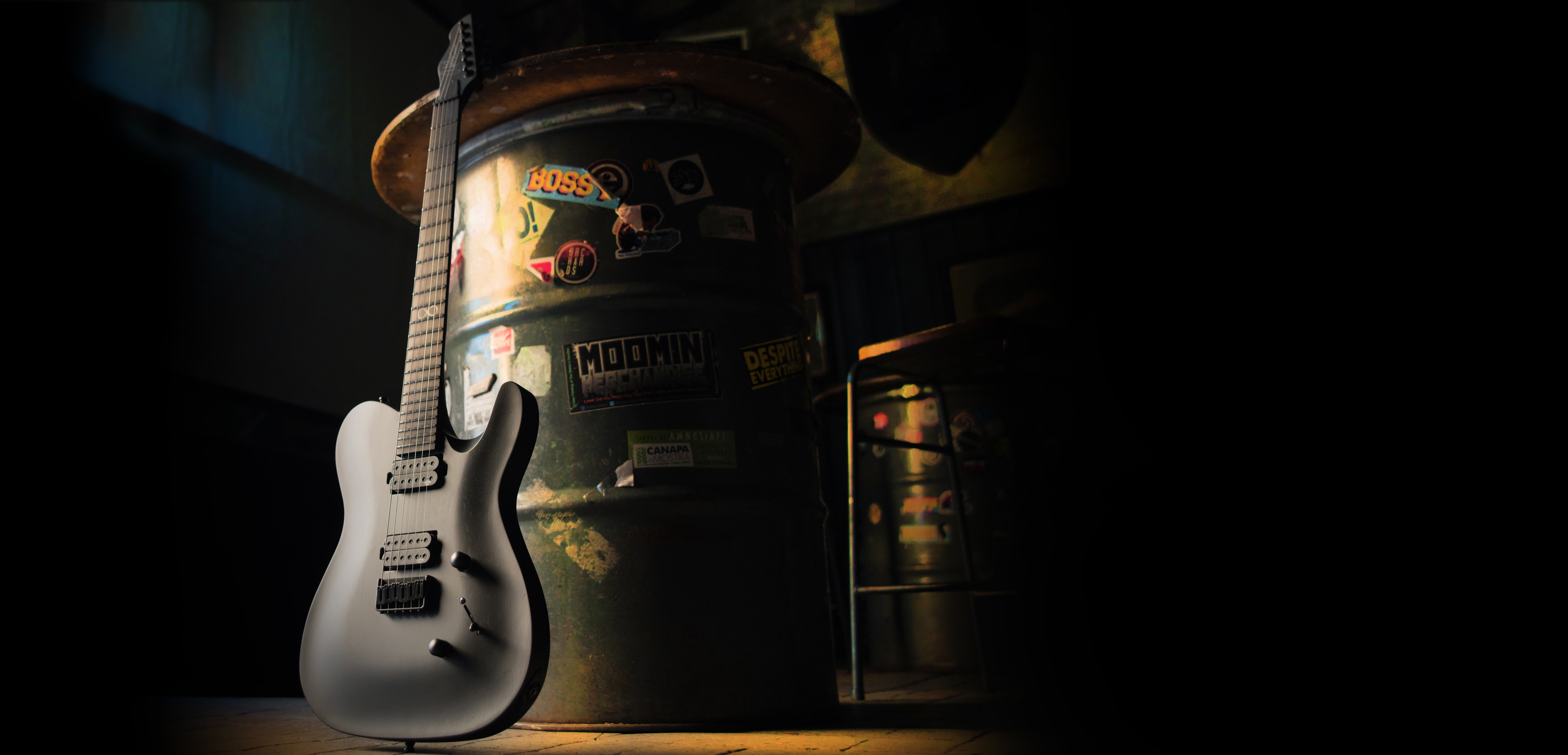 Chapman Guitars Ml3 Pro Modern V2 Hh Ht Eb - Lunar Satin - Televorm elektrische gitaar - Variation 4