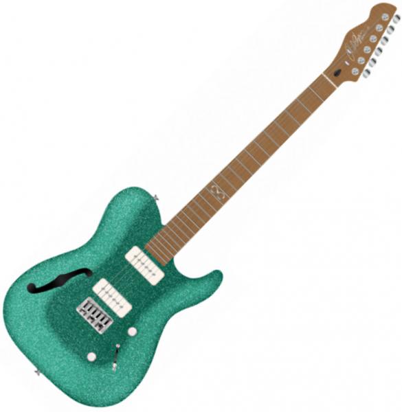 Semi hollow elektriche gitaar Chapman guitars ML3 Pro Traditional Semi-Hollow - Aventurine green sparkle