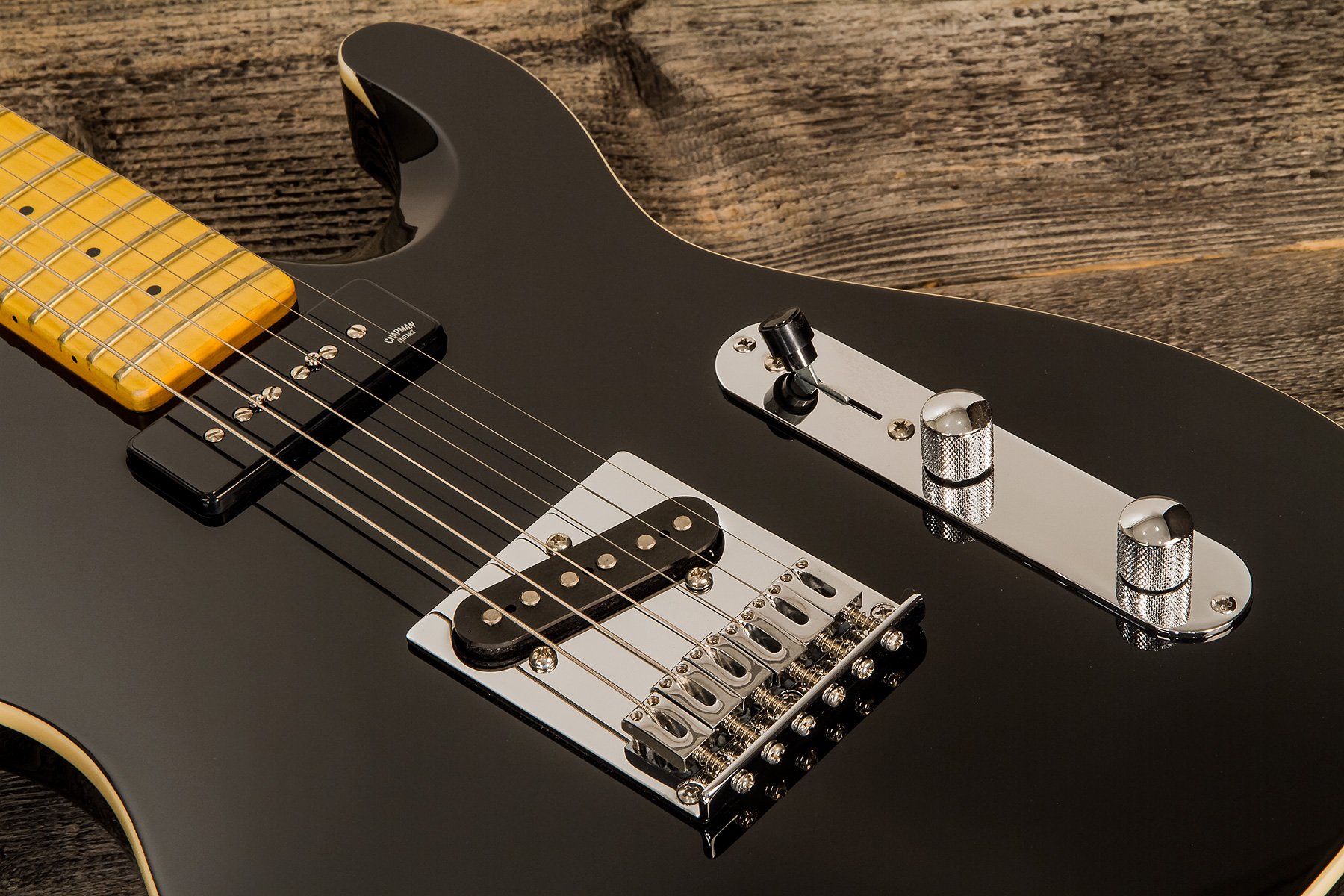 Chapman Guitars Ml3 Traditional Standard Sp90 Ht Mn - Gloss Black - Televorm elektrische gitaar - Variation 4