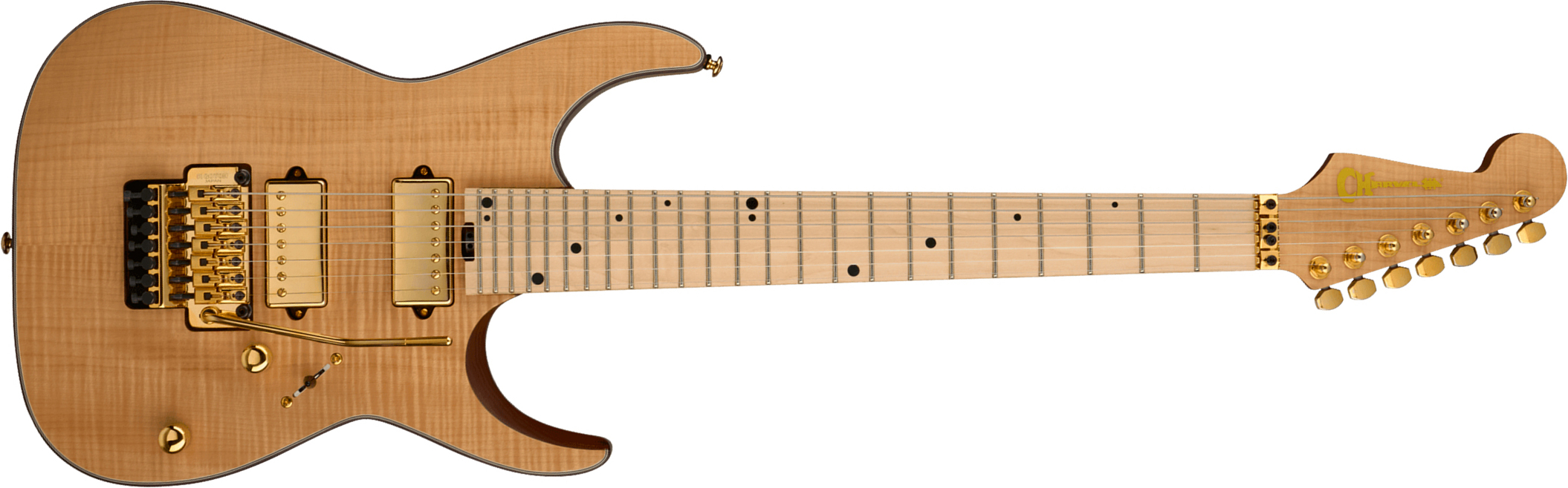 Charvel Angel Vivaldi Dinky Dk24-7 Nova Signature 7c 2h Dimarzio Fr Mn - Natural - Kenmerkende elektrische gitaar - Main picture
