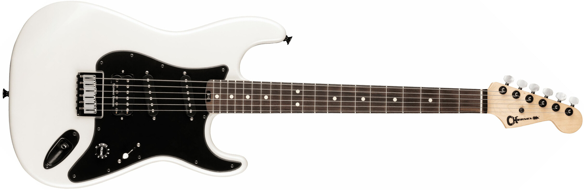Charvel Jake E Lee So-cal Style 1 Hss Ht Rw Pro-mod Signature Hss S.duncan/dimarzio - Pearl White - Elektrische gitaar in Str-vorm - Main picture