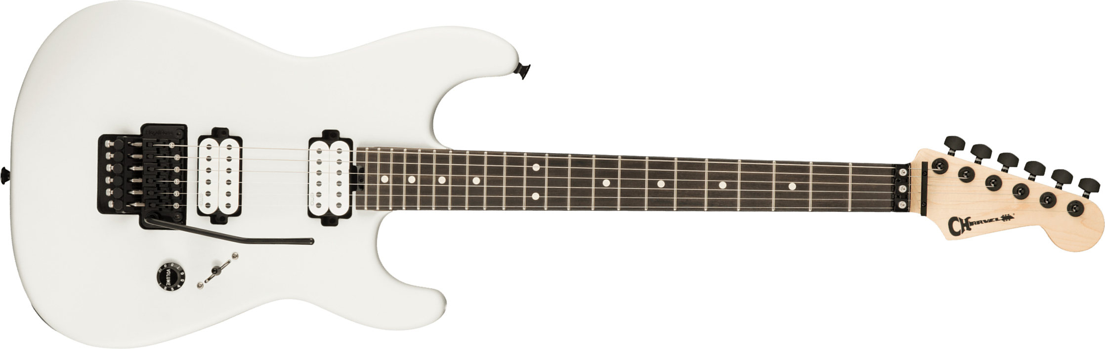 Charvel Jim Root San Dimas Style 1 Hh Fr E Pro-mod Signature 2h Emg Eb - Satin White - Elektrische gitaar in Str-vorm - Main picture