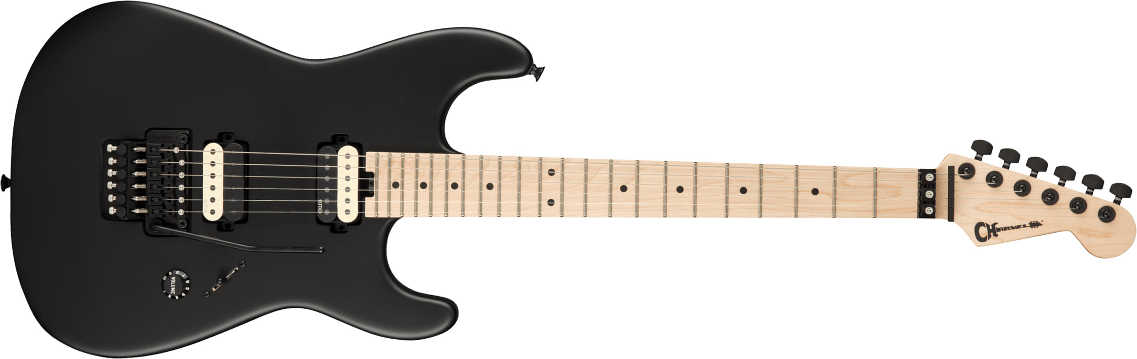 Charvel Jim Root San Dimas Style 1 Hh Fr M Pro-mod Signature 2h Emg Mn - Satin Black - Elektrische gitaar in Str-vorm - Main picture