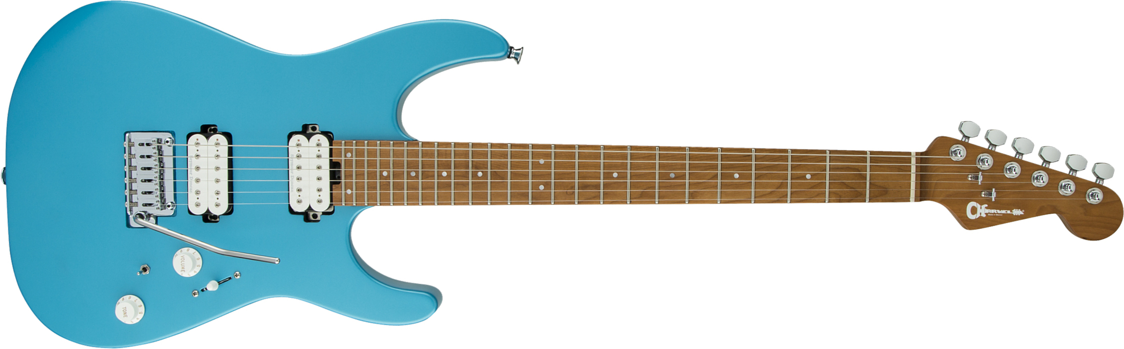 Charvel Pro-mod Dk24 Hh 2pt Cm Seymour Duncan Trem Mn - Matte Blue Frost - Elektrische gitaar in Str-vorm - Main picture