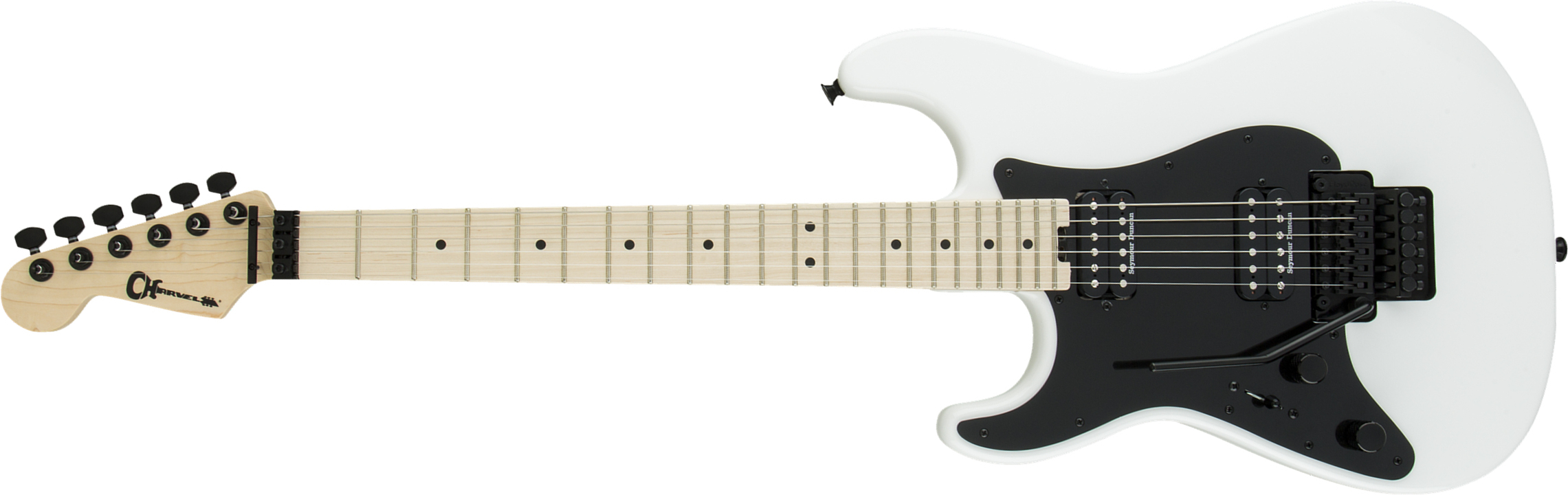 Charvel Pro-mod So-cal Style 1 Hh Fr M Lh Gaucher Seymour Duncan Fr Mn - Snow White - Linkshandige elektrische gitaar - Main picture
