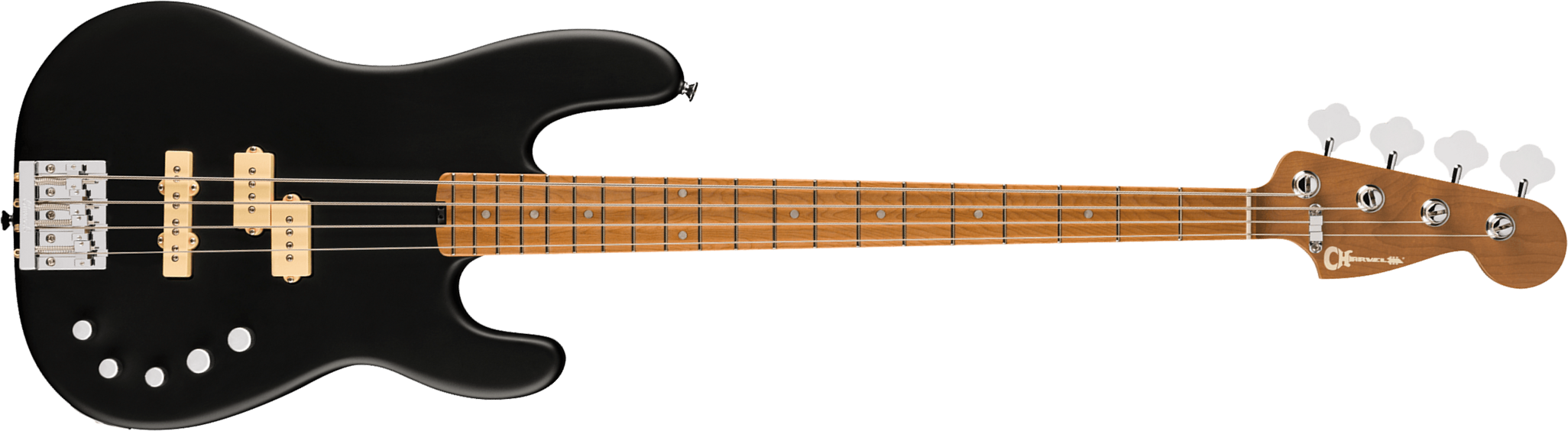 Charvel San Dimas Pj Iv Bass Pro-mod Active Dimarzio Mn - Satin Black - Solid body elektrische bas - Main picture