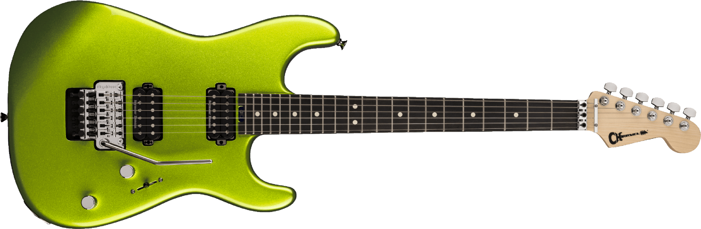 Charvel San Dimas Style 1 Hh Fr E Pro-mod Seymour Duncan Eb - Lime Green Metallic - Elektrische gitaar in Str-vorm - Main picture