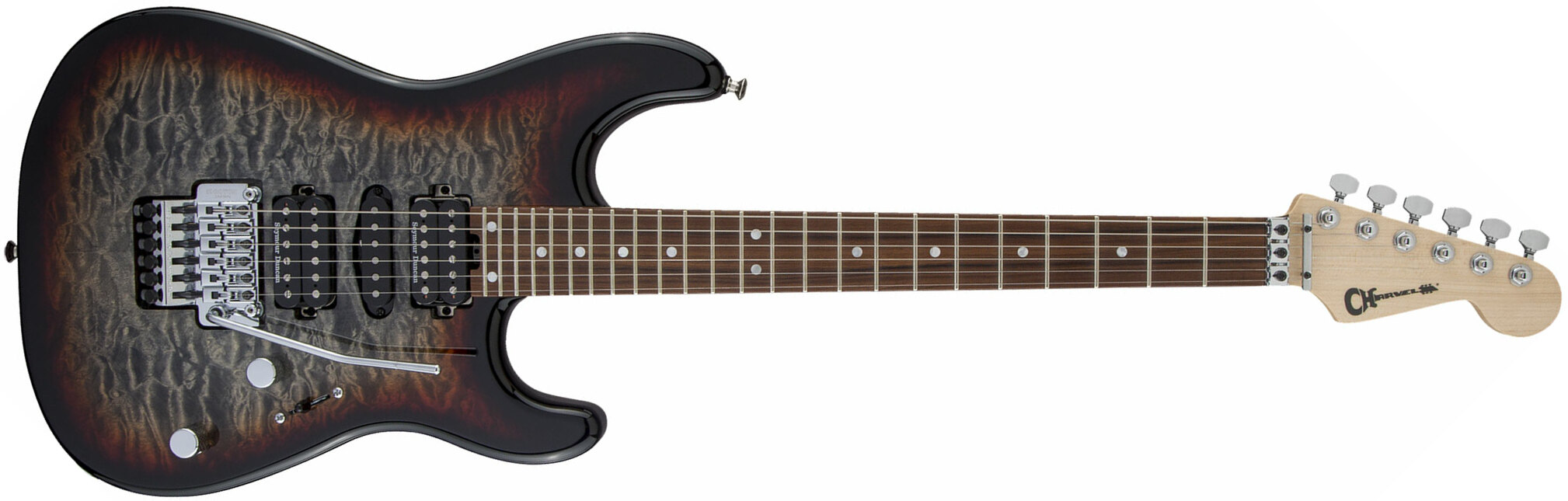 Charvel San Dimas Style 1 Hsh Qm Mj Jap Hsh Seymour Duncan Fr Pf - Midnight Glow - Elektrische gitaar in Str-vorm - Main picture