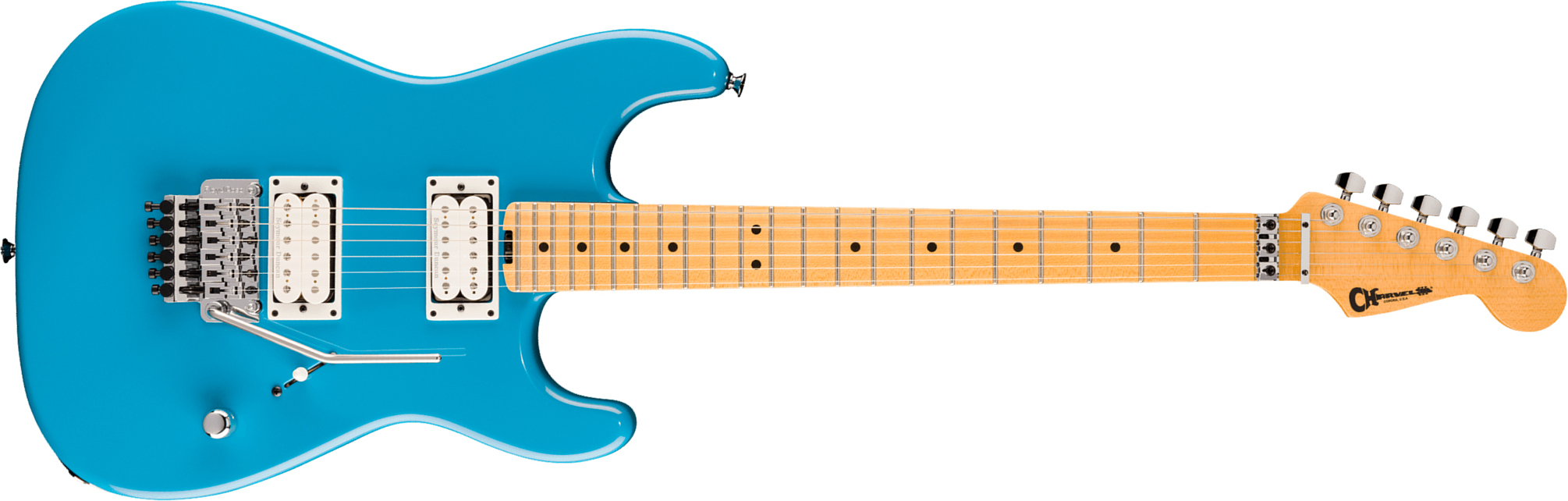 Charvel San Dimas Style 1 Sd1 Hh Fr American Neo Classic 2h Seymour Duncan Fr Mn - Robin's Egg Blue - Elektrische gitaar in Strat vorm - Main picture