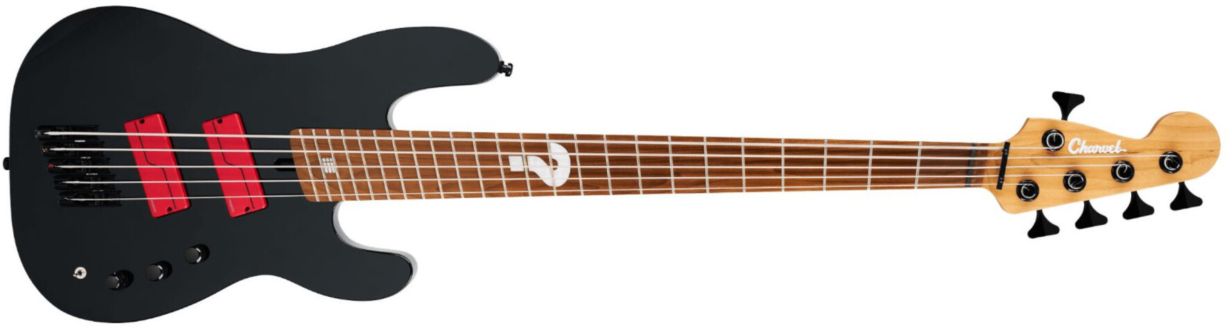 Charvel Sleep Token Iii Pro Mod San Dimas V Signature Mn - Black - Solid body elektrische bas - Main picture