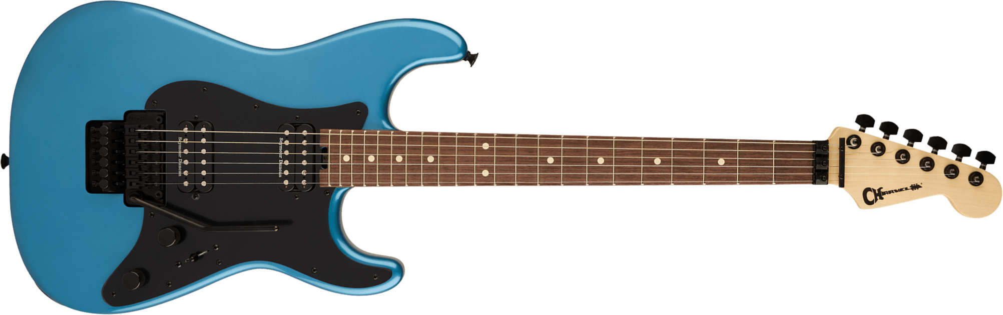 Charvel So-cal Sc1 Style 1 Hh Fr Pro-mod 2h Seymour Duncan Rw - Pelham Blue - Elektrische gitaar in Strat vorm - Main picture