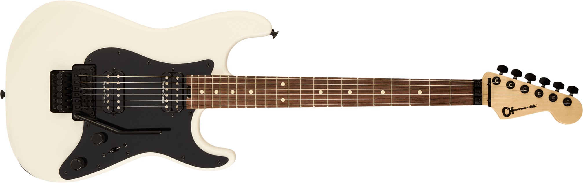 Charvel So-cal Sc1 Style 1 Hh Fr Pro-mod 2h Seymour Duncan Rw - Snow White - Elektrische gitaar in Strat vorm - Main picture