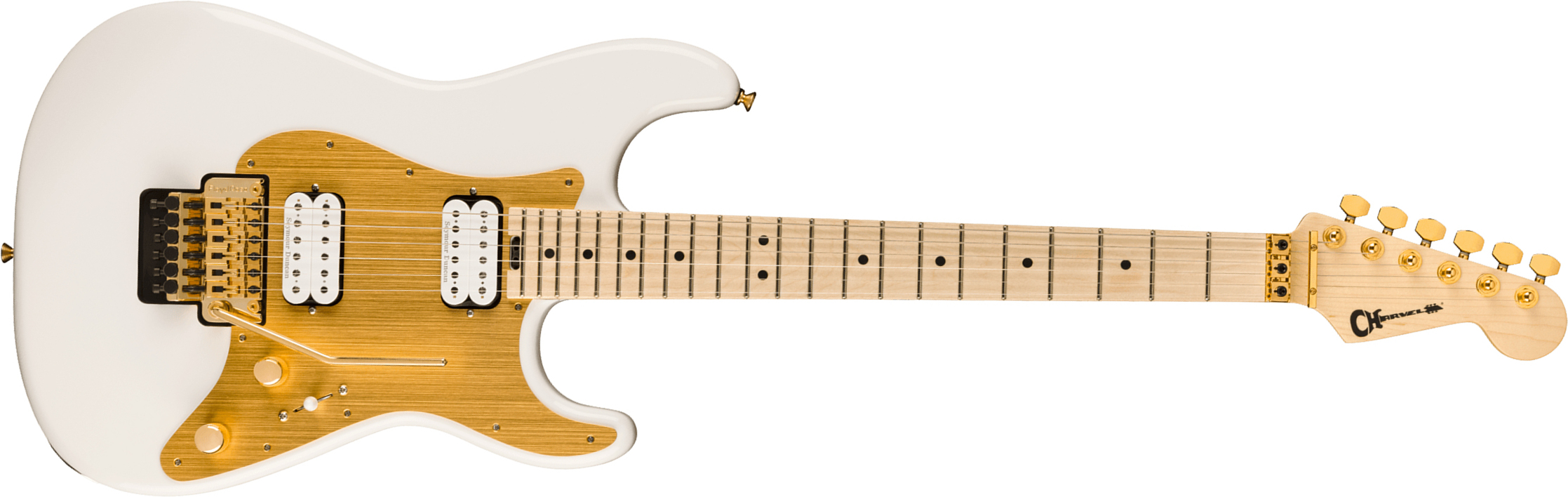 Charvel So-cal Style 1 Hh Fr M Pro-mod 2h Seymour Duncan Mn - Snow White - Elektrische gitaar in Str-vorm - Main picture