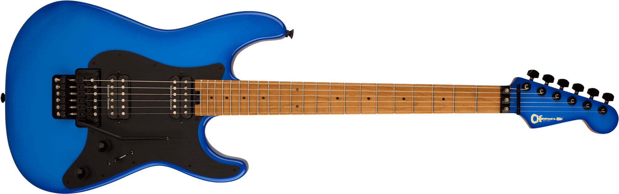 Charvel So-cal Style 1 Hh Fr Pro-mod Plus 2h Seymour Duncan Mn - Blue Burst - Elektrische gitaar in Strat vorm - Main picture