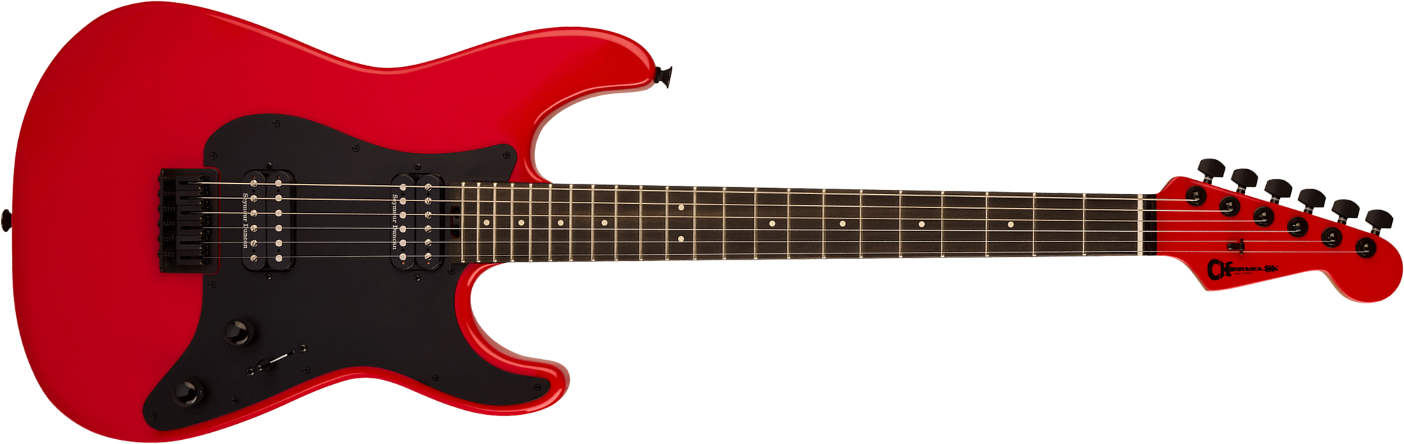 Charvel So-cal Style 1 Hh Pro-mod Plus 2h Seymour Duncan Eb - Ferrari Red - Elektrische gitaar in Strat vorm - Main picture