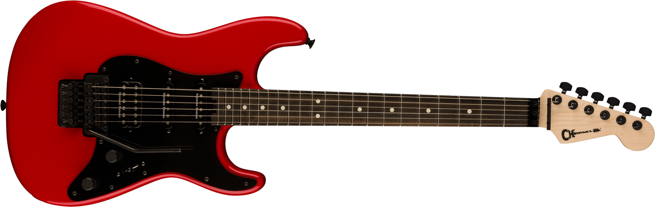 Charvel So-cal Style 1 Hss Fr E Pro-mod Seymour Duncan Eb - Ferrari Red - Elektrische gitaar in Str-vorm - Main picture