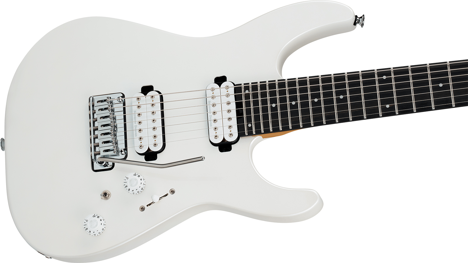 Charvel Dinky Dk24-7 Hh 2pt Eb Pro-mod Plus 7c 2h Trem Eb - Celestial Silk - Elektrische gitaar in Strat vorm - Variation 2