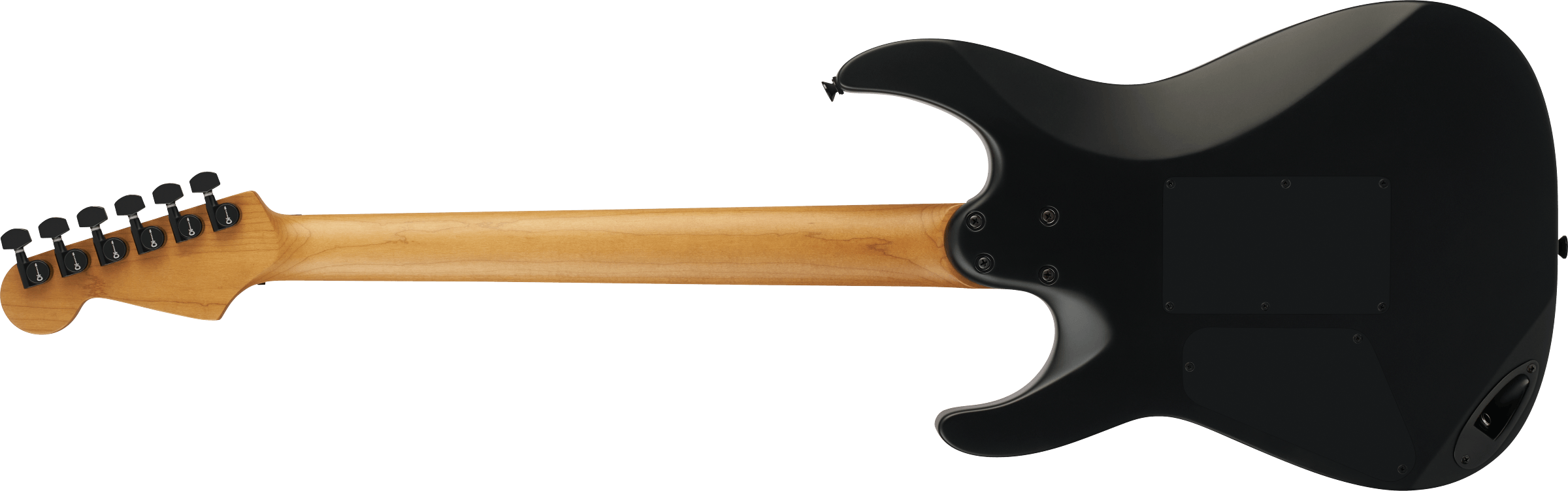 Charvel Dk24 Pro Mod Dinky Plus Hh Fr Eb - Satin Black - Elektrische gitaar in Strat vorm - Variation 1