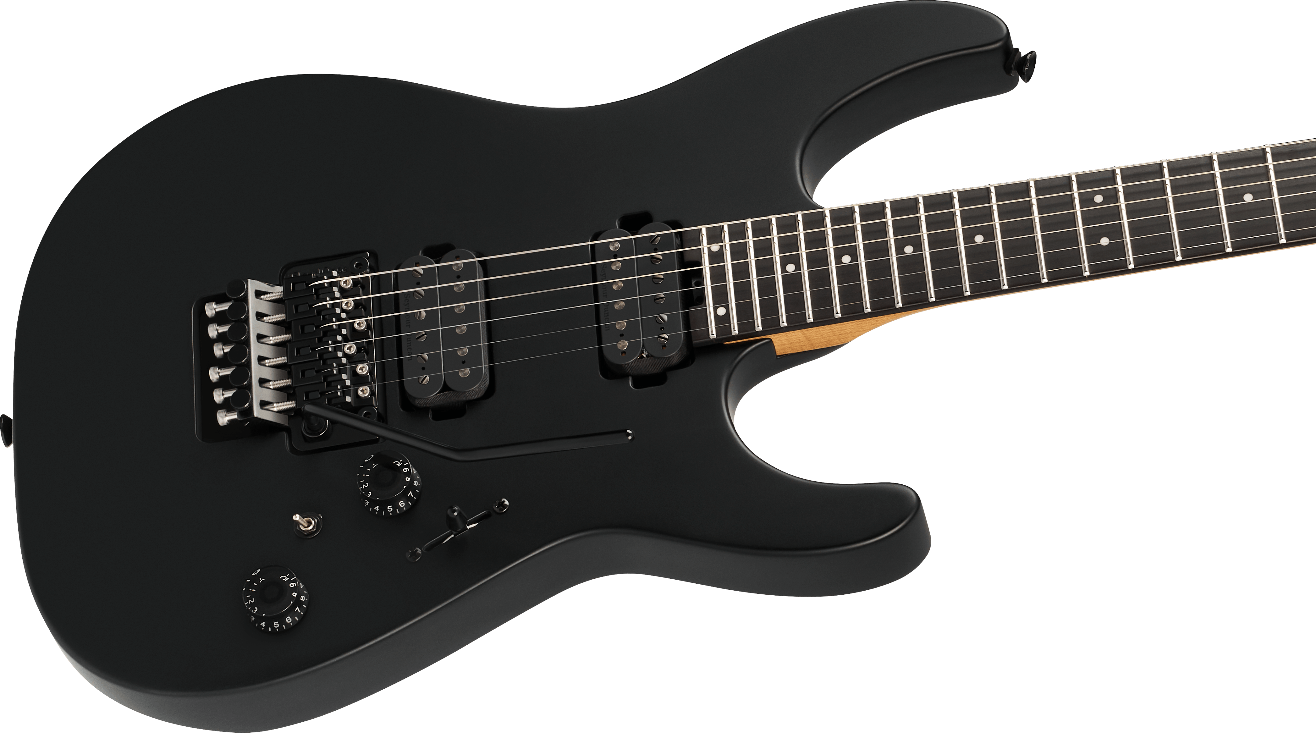 Charvel Dk24 Pro Mod Dinky Plus Hh Fr Eb - Satin Black - Elektrische gitaar in Strat vorm - Variation 3