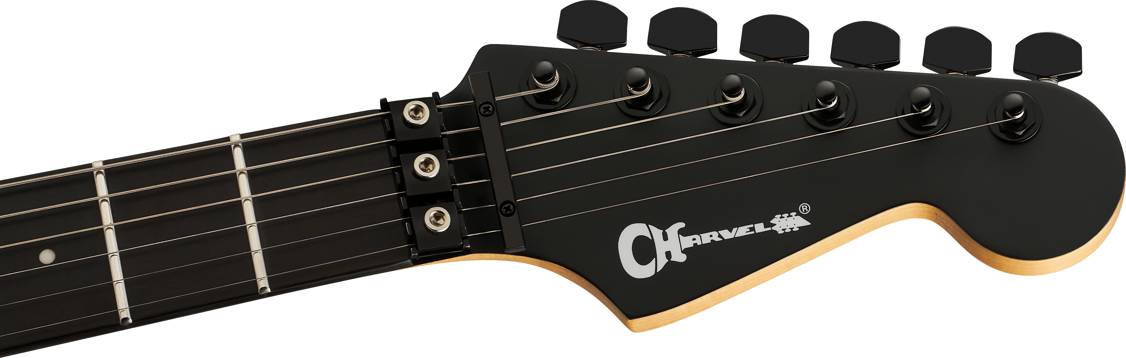 Charvel Dk24 Pro Mod Dinky Plus Hh Fr Eb - Satin Black - Elektrische gitaar in Strat vorm - Variation 4