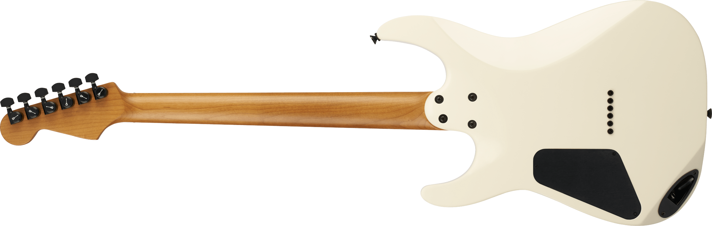 Charvel Dk24 Pro Mod Dinky Qm Plus Ht Hh Eb - Creme White - Elektrische gitaar in Strat vorm - Variation 1