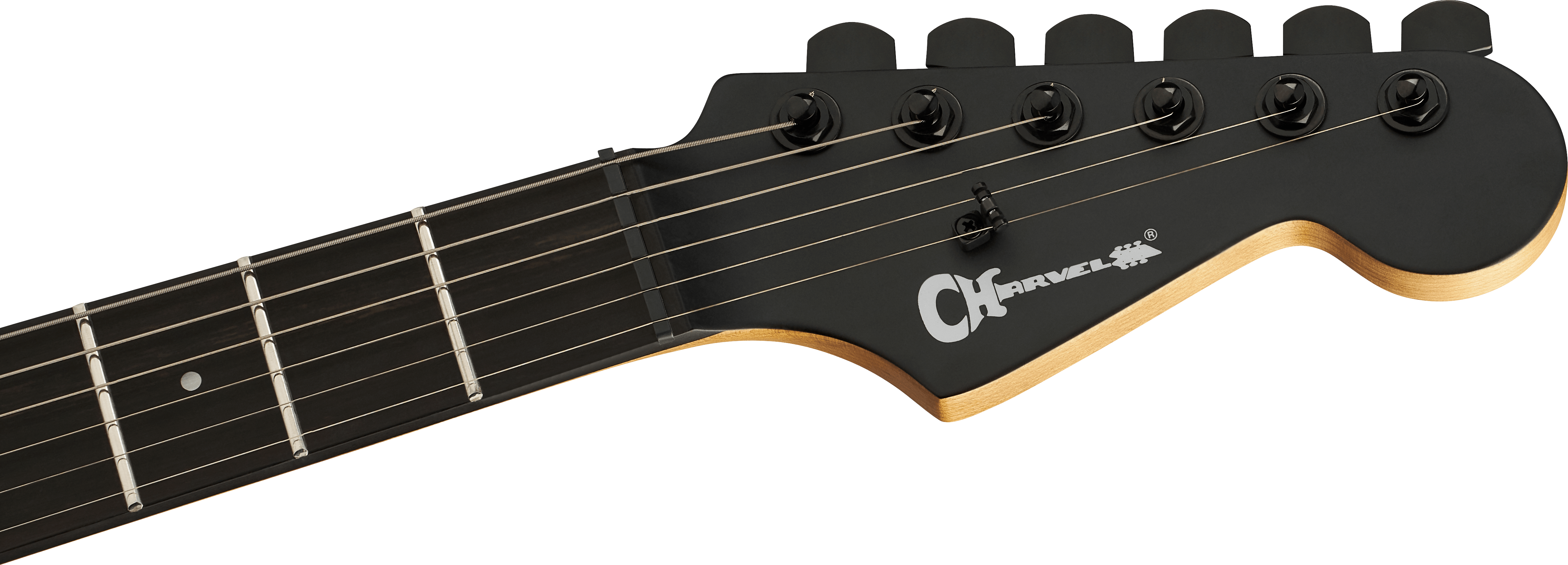 Charvel Dk24 Pro Mod Dinky Qm Plus Ht Hh Eb - Black Ash - Elektrische gitaar in Strat vorm - Variation 4