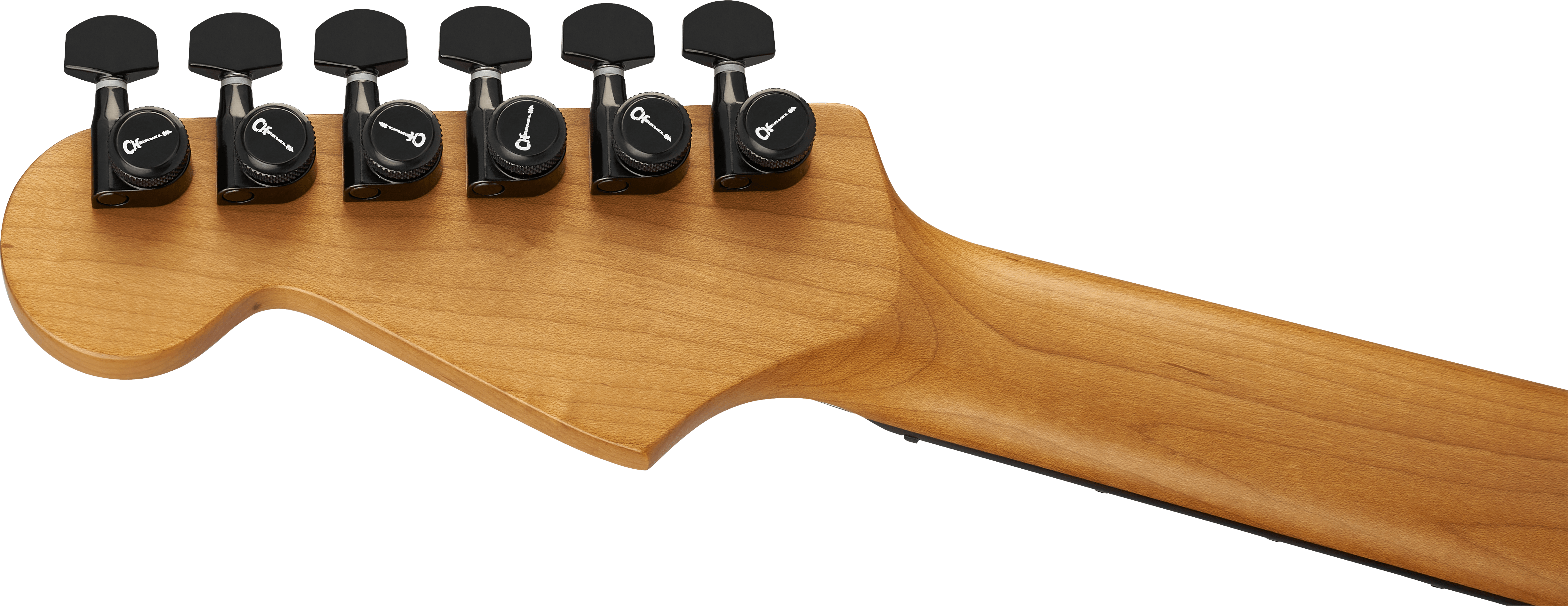 Charvel Dk24 Pro Mod Dinky Qm Plus Ht Hh Eb - Creme White - Elektrische gitaar in Strat vorm - Variation 5