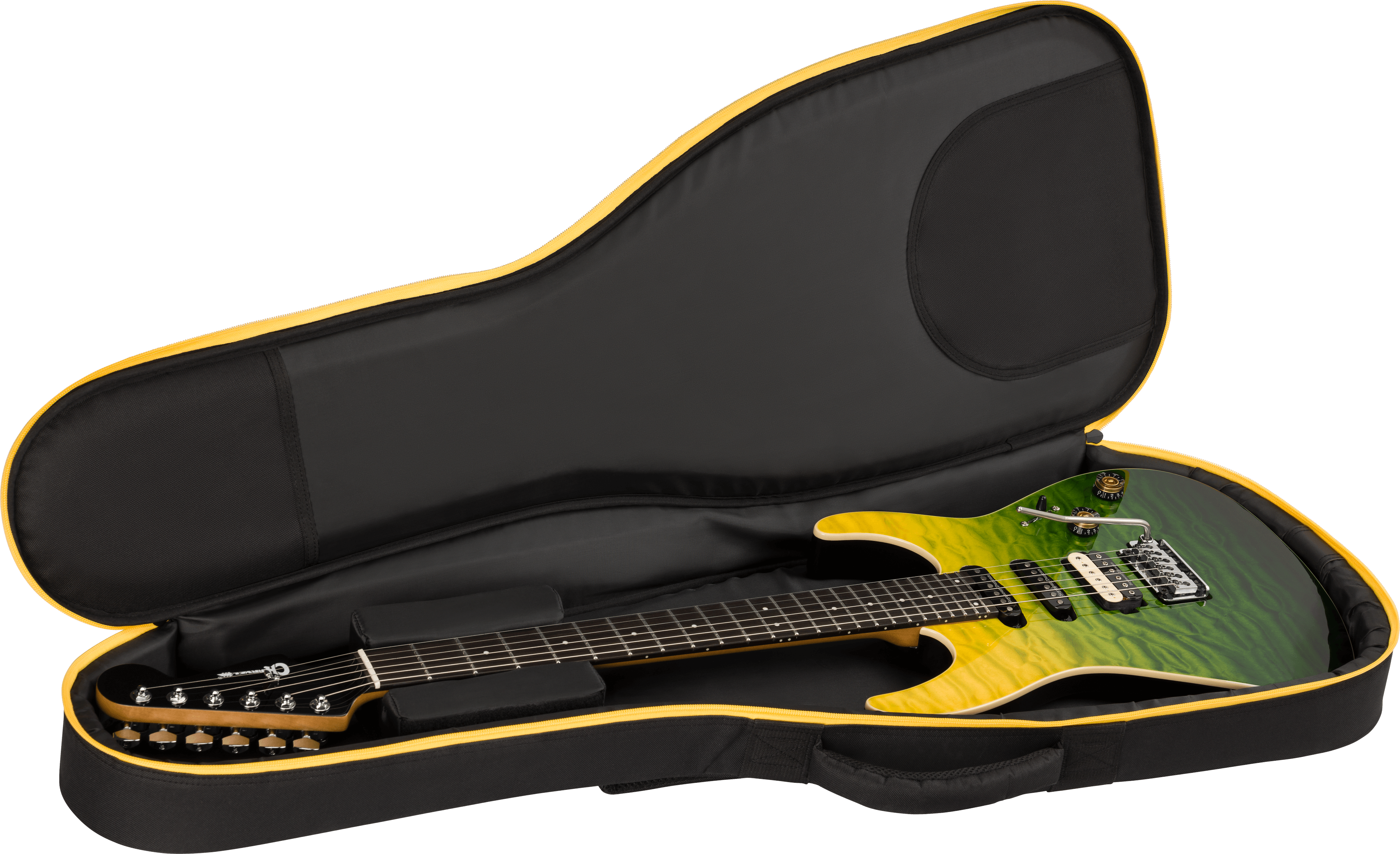 Charvel Dk24 Pro Mod Dinky Qm Plus Trem Hss Eb - Zombie Fade - Elektrische gitaar in Strat vorm - Variation 2