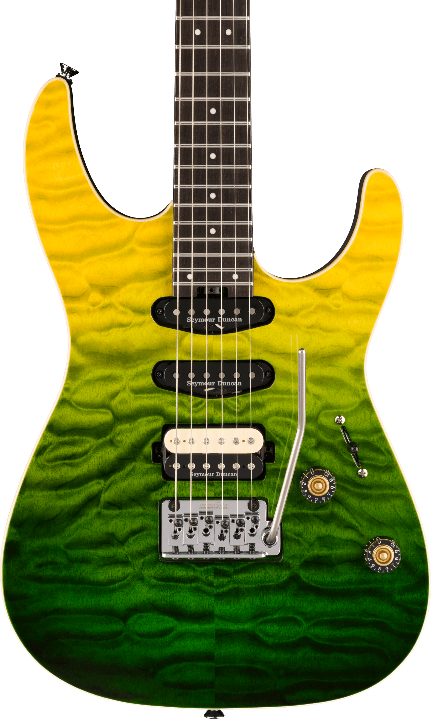 Charvel Dk24 Pro Mod Dinky Qm Plus Trem Hss Eb - Zombie Fade - Elektrische gitaar in Strat vorm - Variation 4