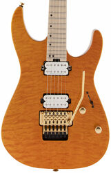 Elektrische gitaar in str-vorm Charvel Pro-Mod DK24 HH FR M Mahogany with Quilt Maple - Dark amber