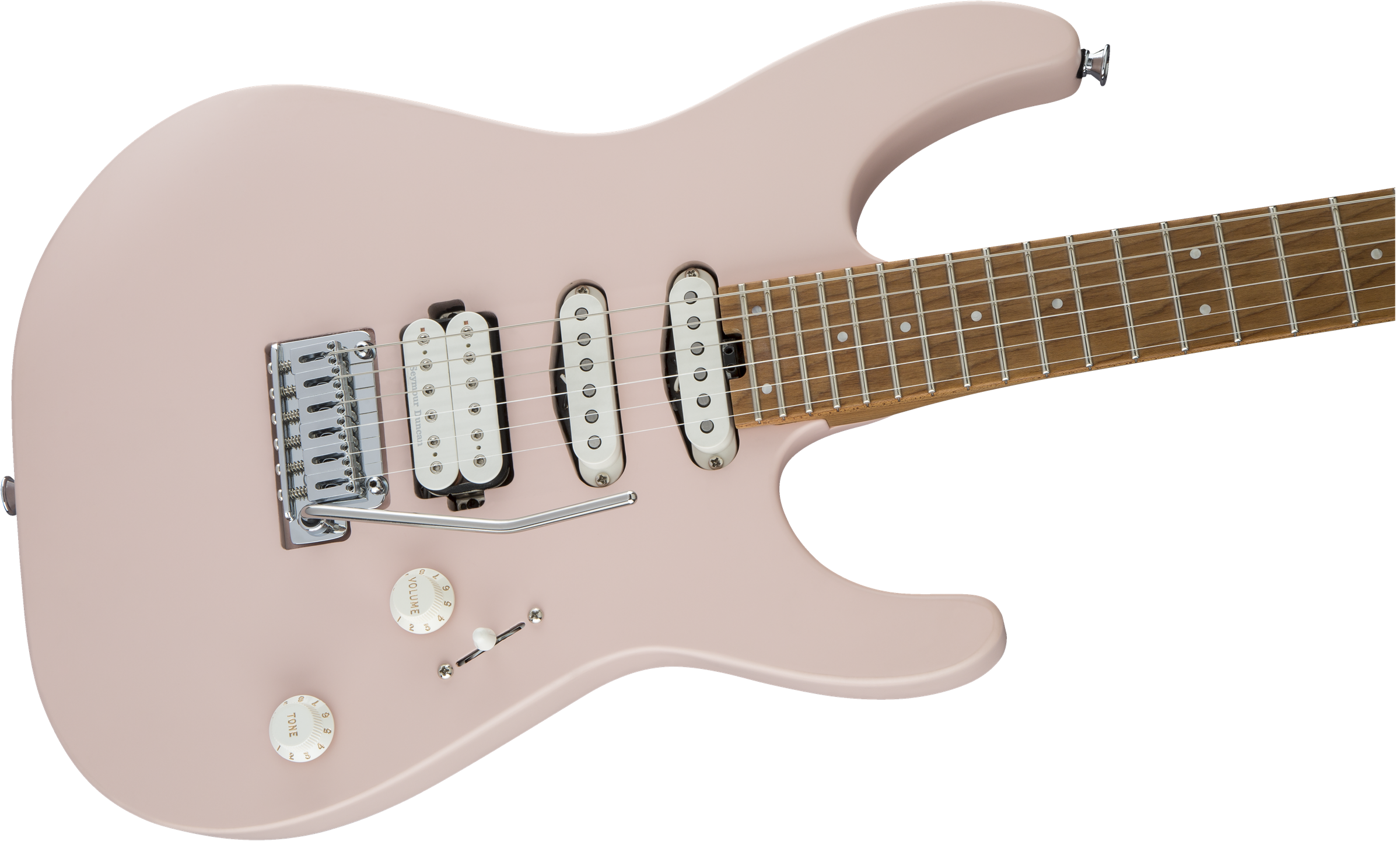 Charvel Pro-mod Dk24 Hss 2pt Cm Trem Mn - Satin Shell Pink - Elektrische gitaar in Str-vorm - Variation 3