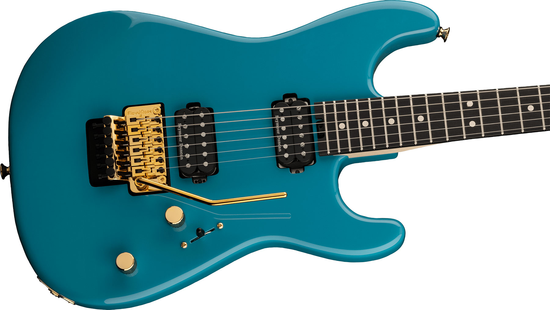 Charvel San Dimas Style 1 Hh Fr E Pro-mod Seymour Duncan Eb - Miami Blue - Elektrische gitaar in Str-vorm - Variation 2