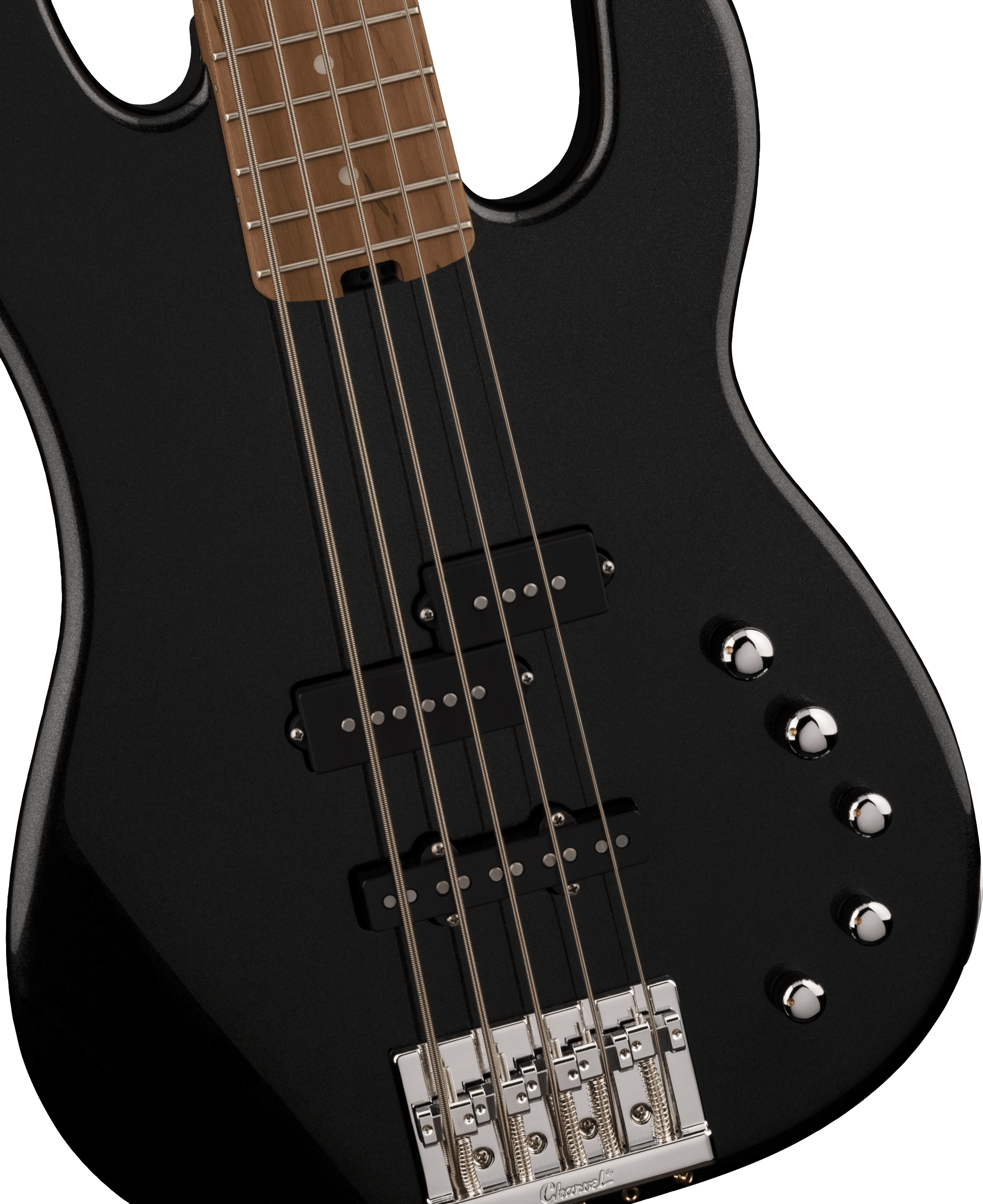 Charvel Pro Mod San Dimas Bass Pj V Mn - Metallic Black - Solid body elektrische bas - Variation 3