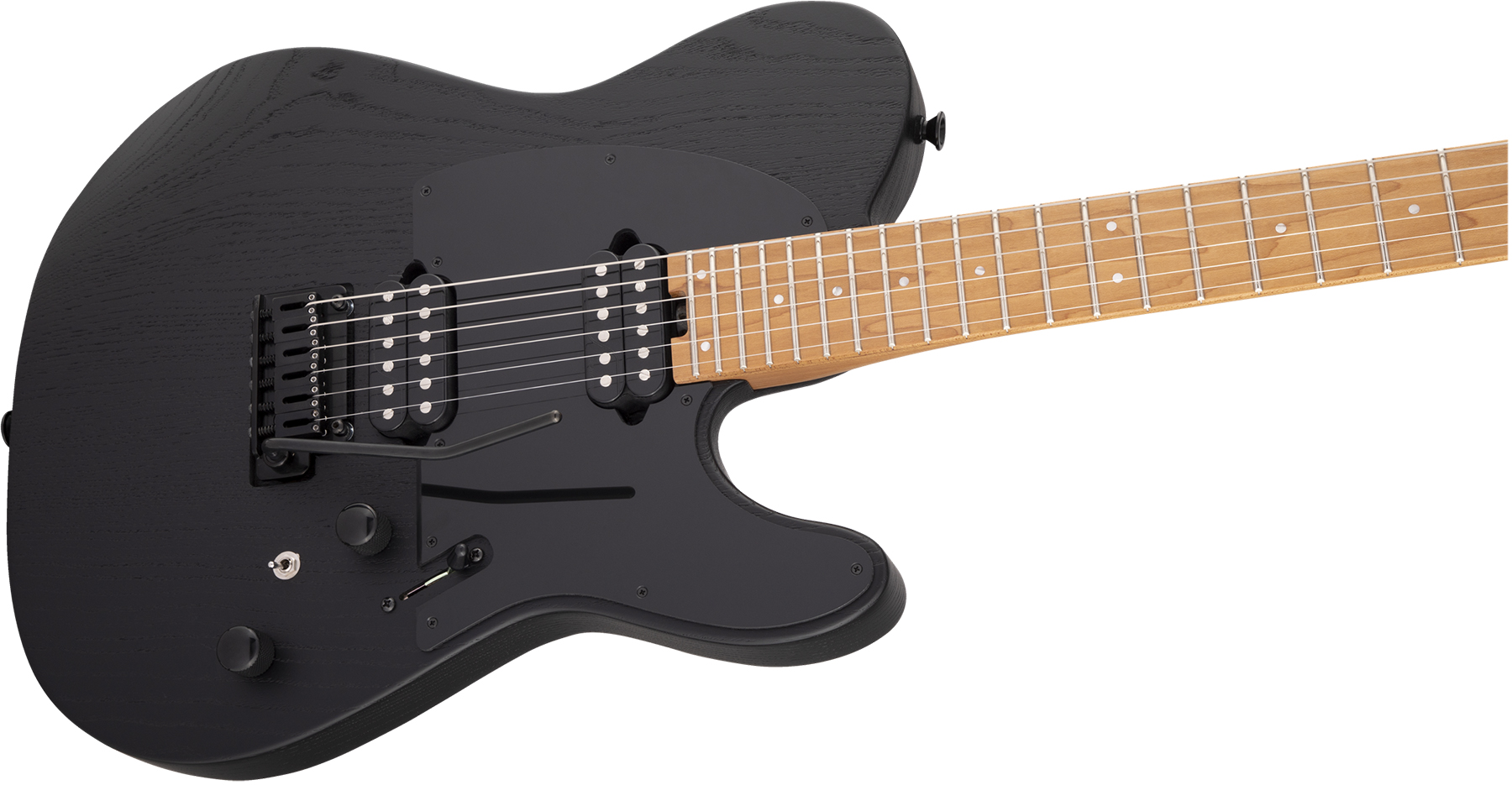 Charvel So-cal Style 2 24 Hh 2pt Cm Pro-mod 2h Fishman Fluence Trem Mn - Black - Televorm elektrische gitaar - Variation 2