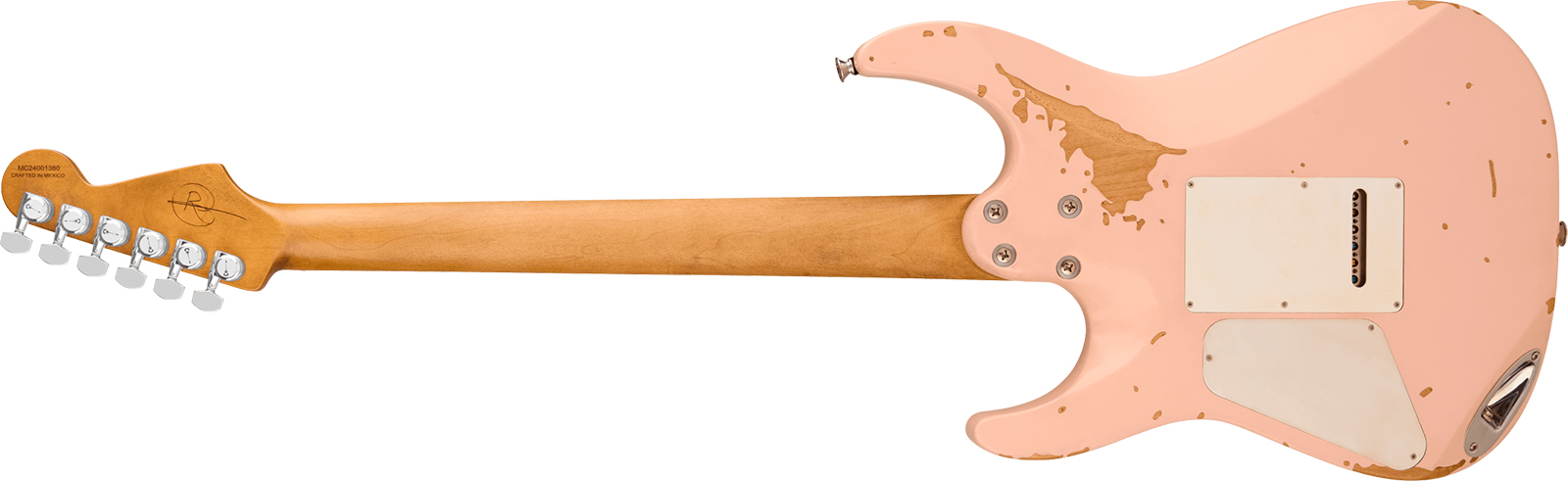 Charvel Rick Graham Dinky Dk24 2pt Cm Pro-mod Signature 2pt Hss Trem Mn - Worn Shell Pink - Elektrische gitaar in Strat vorm - Variation 1