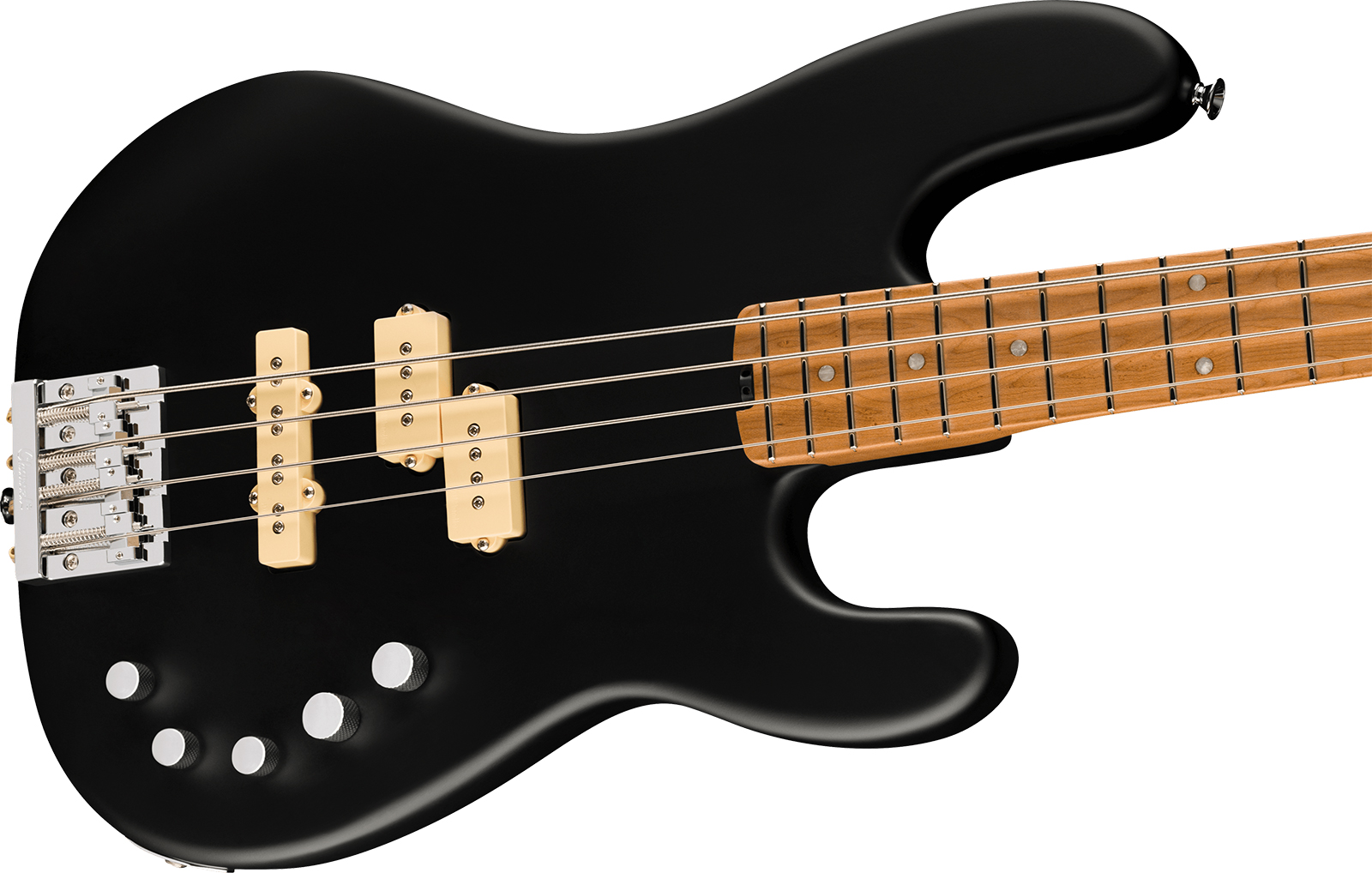 Charvel San Dimas Pj Iv Bass Pro-mod Active Dimarzio Mn - Satin Black - Solid body elektrische bas - Variation 2