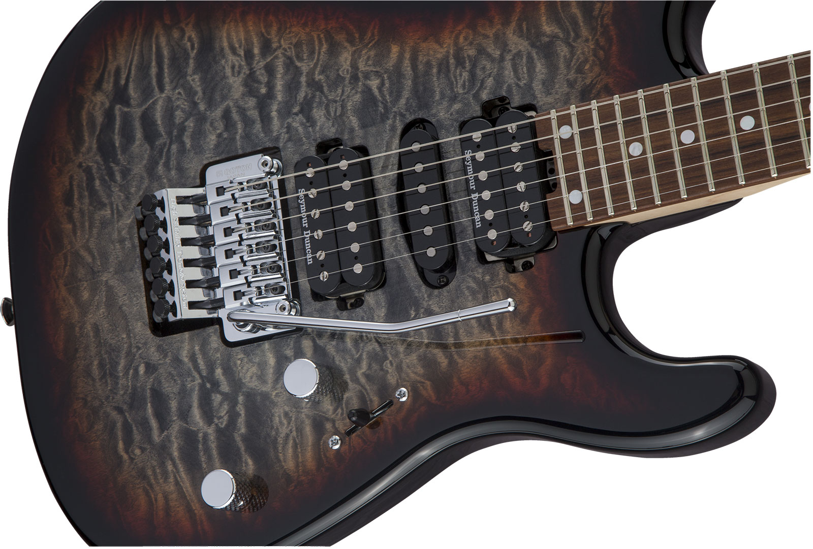 Charvel San Dimas Style 1 Hsh Qm Mj Jap Hsh Seymour Duncan Fr Pf - Midnight Glow - Elektrische gitaar in Str-vorm - Variation 2