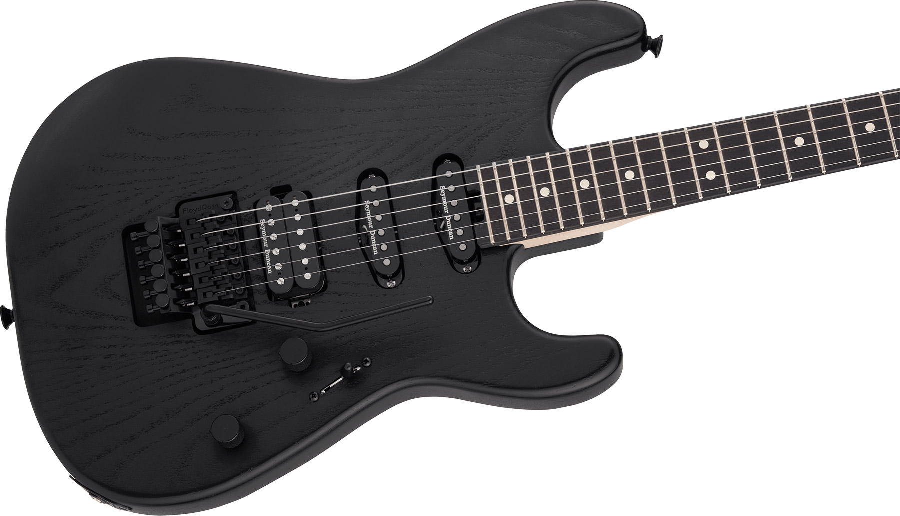 Charvel San Dimas Style 1 Hss Fr E Sassafras  Pro-mod Seymour Duncan Eb - Satin Black - Elektrische gitaar in Str-vorm - Variation 2