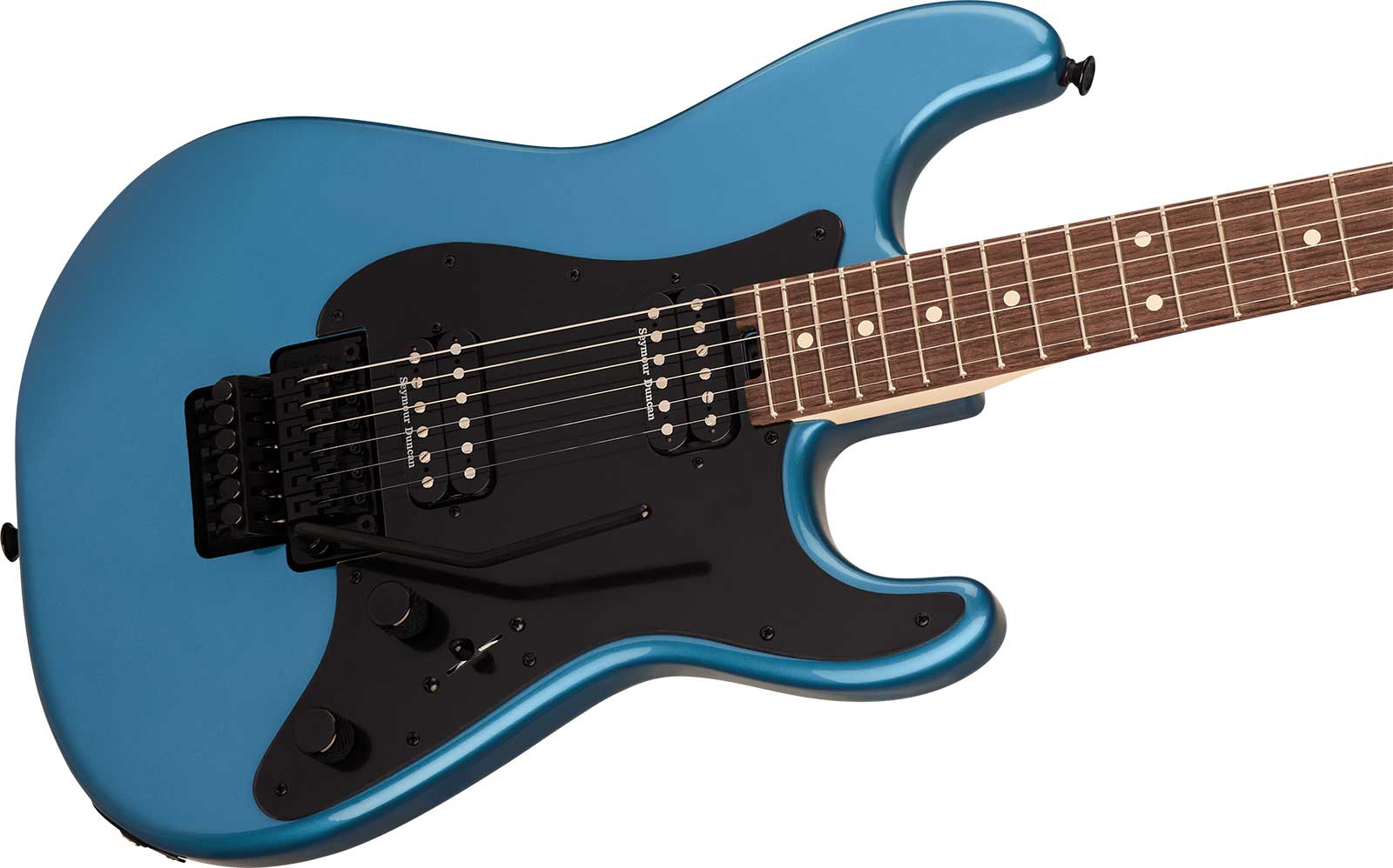 Charvel So-cal Sc1 Style 1 Hh Fr Pro-mod 2h Seymour Duncan Rw - Pelham Blue - Elektrische gitaar in Strat vorm - Variation 2