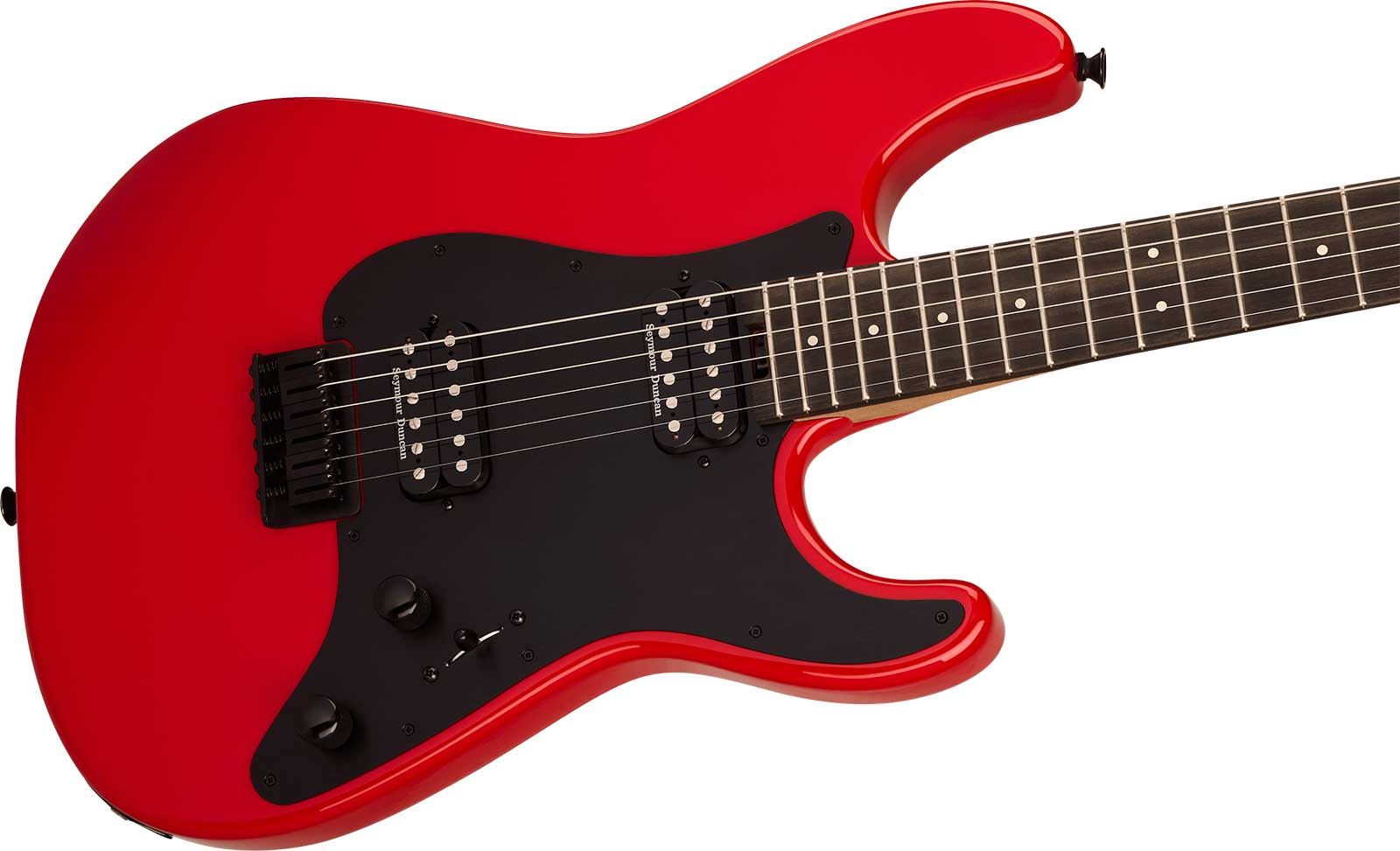 Charvel So-cal Style 1 Hh Pro-mod Plus 2h Seymour Duncan Eb - Ferrari Red - Elektrische gitaar in Strat vorm - Variation 2
